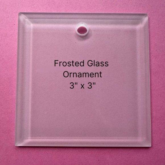 Flat Coat Retriever Frosted Beveled Glass Ornament (new) made by me - Picture 2 of 4